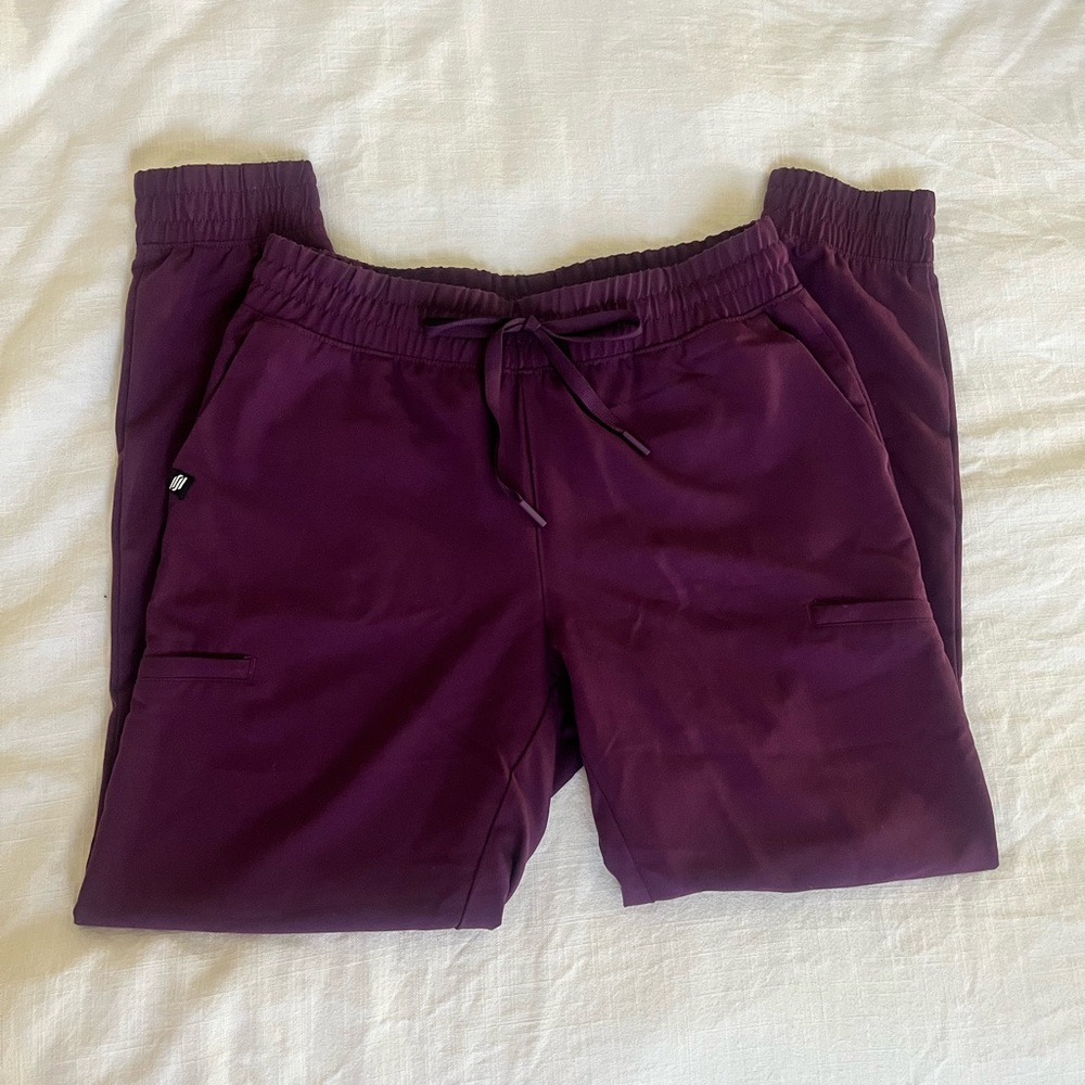 Jaanuu Jace Skinny Scrub Jogger - Dark Amethyst, small petite